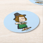 pinda's | Thanksgiving Peppermint Patty Ronde Kartonnen Onderzetter (Gebogen)