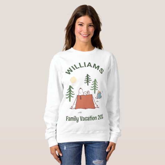 pinda's | Vakantie van de kampeerfamilie Trui (Voorkant volledig)