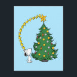 pinda's | Vakantievorming Briefkaart<br><div class="desc">Viel de feestdagen en je liefde voor pinda's op met dit schattige ontwerp met Snoopy,  Woodstock en vrienden die de boom versieren.</div>