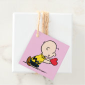 pinda's | Valentijnsdag Charlie Brown Red Heart Bedankjes Labels (In situ)