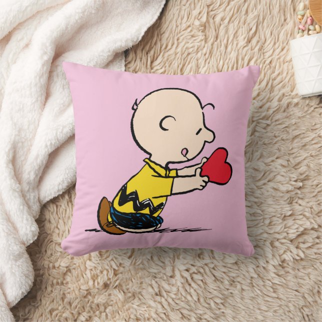 pinda's | Valentijnsdag Charlie Brown Red Heart Kussen (Deken)