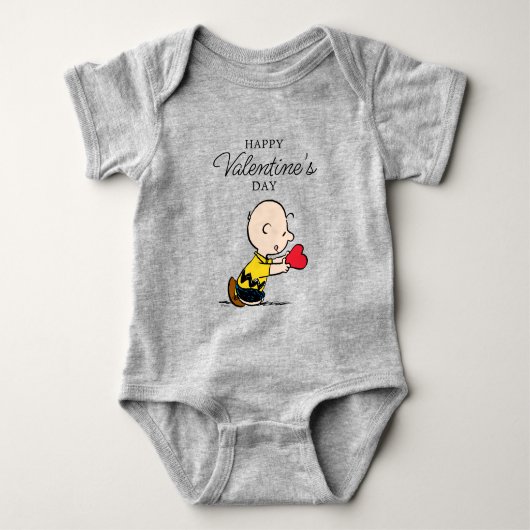 pinda's | Valentijnsdag Charlie Brown Red Heart Romper (Voorkant)