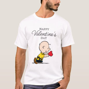 pinda's   Valentijnsdag Charlie Brown Red Heart T-shirt
