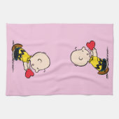 pinda's | Valentijnsdag Charlie Brown Red Heart Theedoek (Horizontaal)