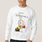 pinda's | Valentijnsdag Charlie Brown Red Heart Trui (Voorkant)