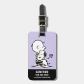 pinda's | VALENTIJNSDAG | Charlie Brown & Snoopy Bagagelabel (Voorkant verticaal)