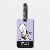 pinda's | VALENTIJNSDAG | Charlie Brown & Snoopy Bagagelabel (Achterkant verticaal)