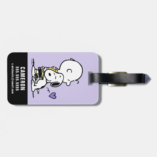 pinda's | VALENTIJNSDAG | Charlie Brown & Snoopy Bagagelabel (Achterkant horizontaal)