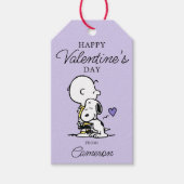 pinda's | VALENTIJNSDAG | Charlie Brown & Snoopy Cadeaulabel (Voorkant)