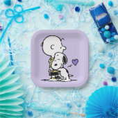 pinda's | VALENTIJNSDAG | Charlie Brown & Snoopy Papieren Bordje (Feest)