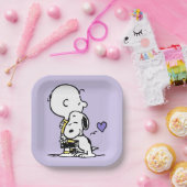 pinda's | VALENTIJNSDAG | Charlie Brown & Snoopy Papieren Bordje (Feest)