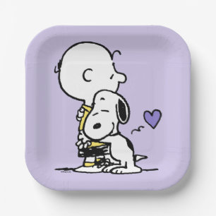 pinda's VALENTIJNSDAG Charlie Brown & Snoopy Papieren Bordje