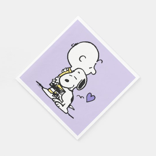 pinda's | VALENTIJNSDAG | Charlie Brown & Snoopy Servet (Hoek)