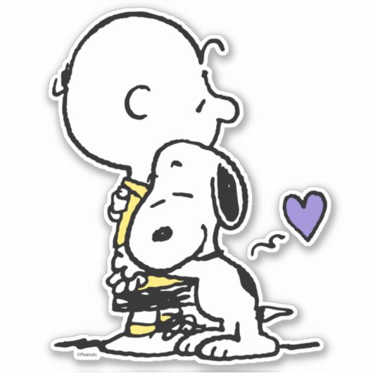 pinda's | VALENTIJNSDAG | Charlie Brown & Snoopy Sticker (Voorkant)