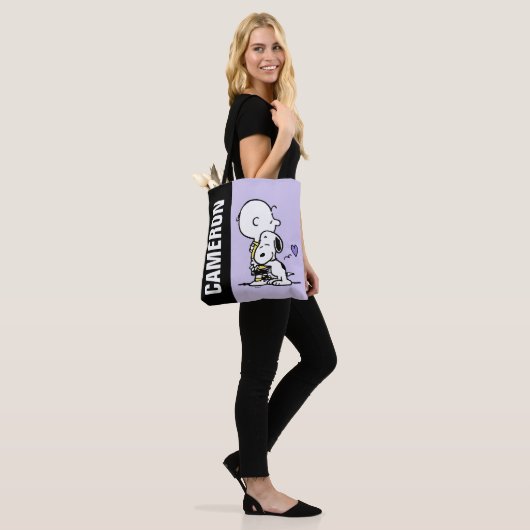 pinda's | VALENTIJNSDAG | Charlie Brown & Snoopy Tote Bag (Op model)