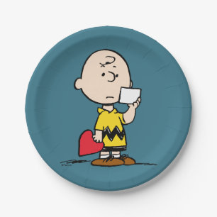 pinda's Valentijnsdag Charlie Brown Valentijn Papieren Bordje