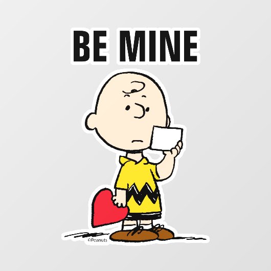 pinda's | Valentijnsdag Charlie Brown Valentijn Raamsticker (Vel)