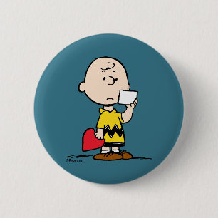 pinda's Valentijnsdag Charlie Brown Valentijn Ronde Button 5,7 Cm