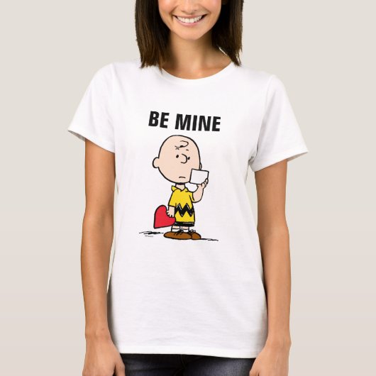 pinda's | Valentijnsdag Charlie Brown Valentijn T-shirt (Voorkant)