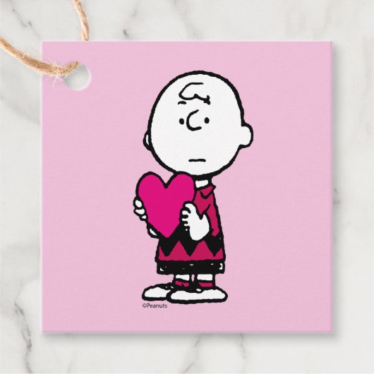 pinda's | VALENTIJNSDAG | Heart Charlie Brown Bedankjes Labels (Voorkant)