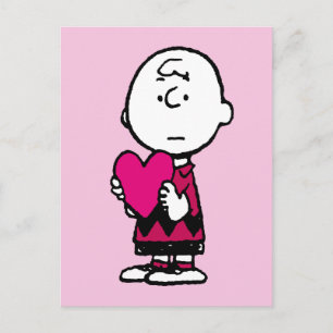 pinda's   VALENTIJNSDAG   Heart Charlie Brown Briefkaart