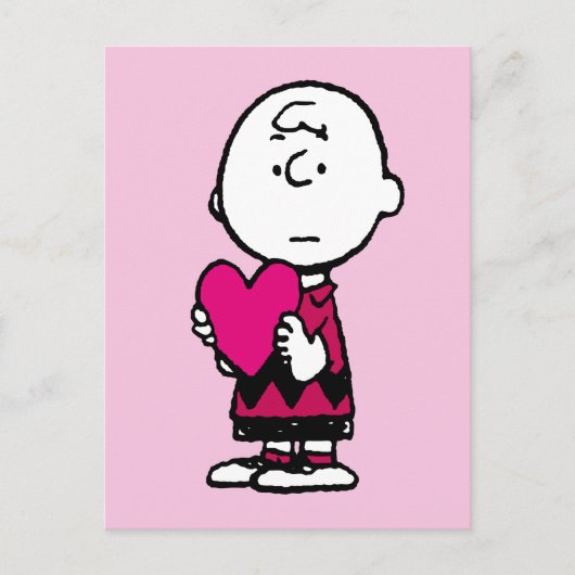 pinda's | VALENTIJNSDAG | Heart Charlie Brown Briefkaart (Voorkant)