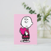 pinda's | VALENTIJNSDAG | Heart Charlie Brown Briefkaart (Staand voorkant)