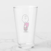 pinda's | VALENTIJNSDAG | Heart Charlie Brown Glas (Achterkant)
