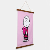 pinda's | VALENTIJNSDAG | Heart Charlie Brown Hangend Wandkleed (Gebogen)