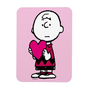 pinda's   VALENTIJNSDAG   Heart Charlie Brown Magneet