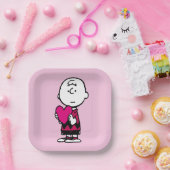 pinda's | VALENTIJNSDAG | Heart Charlie Brown Papieren Bordje (Feest)