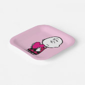 pinda's | VALENTIJNSDAG | Heart Charlie Brown Papieren Bordje (Gebogen)