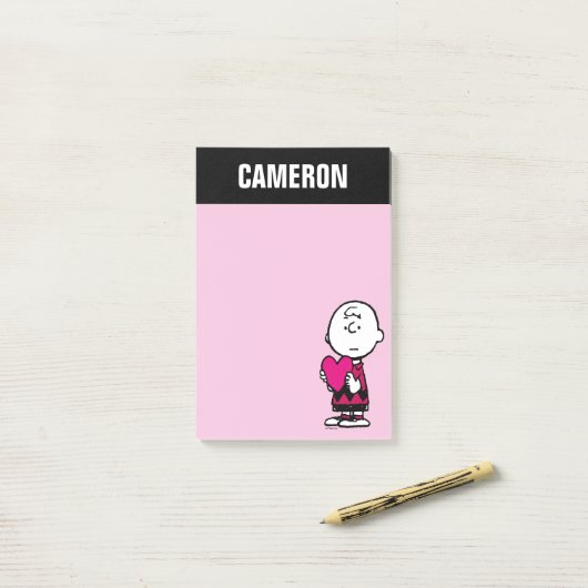 pinda's | VALENTIJNSDAG | Heart Charlie Brown Post-it® Notes (Op bureau)