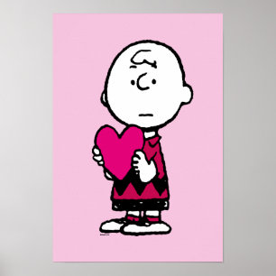 pinda's   VALENTIJNSDAG   Heart Charlie Brown Poster