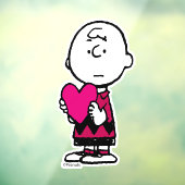 pinda's | VALENTIJNSDAG | Heart Charlie Brown Raamsticker (Vel 3)