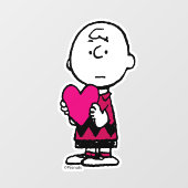 pinda's | VALENTIJNSDAG | Heart Charlie Brown Raamsticker (Vel)