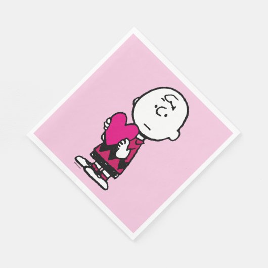 pinda's | VALENTIJNSDAG | Heart Charlie Brown Servet (Hoek)
