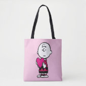 pinda's | VALENTIJNSDAG | Heart Charlie Brown Tote Bag (Voorkant)