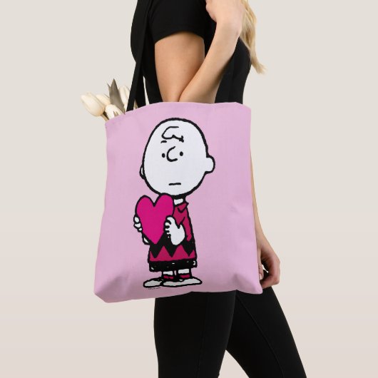 pinda's | VALENTIJNSDAG | Heart Charlie Brown Tote Bag (Dichtbij)