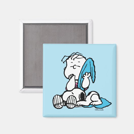 pinda's | VALENTIJNSDAG | Linus en Snoopy Magneet (Voorkant / Achterkant)