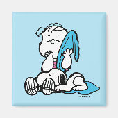 pinda's | VALENTIJNSDAG | Linus en Snoopy Magneet (Voorkant)