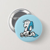 pinda's | VALENTIJNSDAG | Linus en Snoopy Ronde Button 5,7 Cm (Voorkant /achterkant)