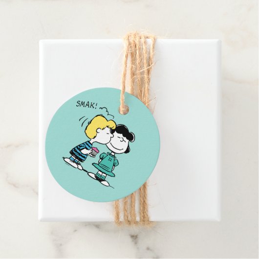 pinda's | VALENTIJNSDAG | Lucy & Schroeder Kiss Bedankjes Labels (In situ)