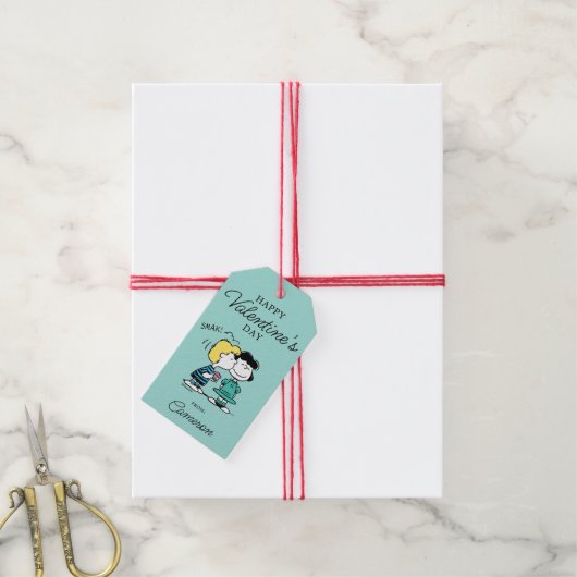 pinda's | VALENTIJNSDAG | Lucy & Schroeder Kiss Cadeaulabel (Met Touw)