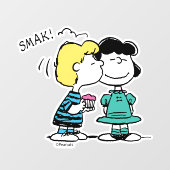 pinda's | VALENTIJNSDAG | Lucy & Schroeder Kiss Raamsticker (Vel)