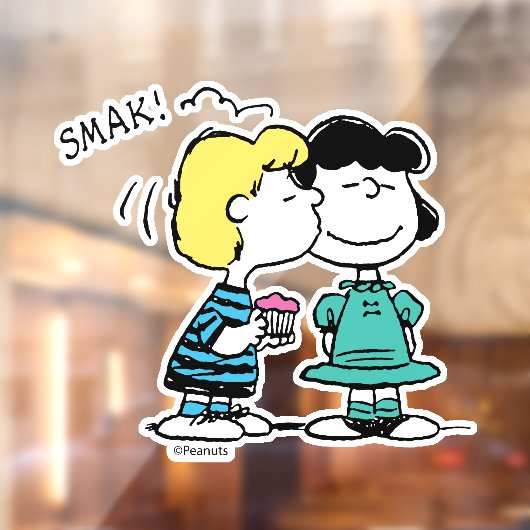 pinda's | VALENTIJNSDAG | Lucy & Schroeder Kiss Raamsticker (Vel 2)