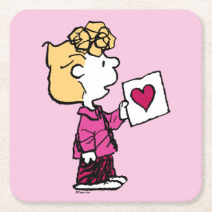 pinda's VALENTIJNSDAG Sally Valentijn Kaart Kartonnen Onderzetters