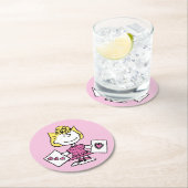 pinda's | VALENTIJNSDAG | Sally Valentijns Ronde Kartonnen Onderzetter (Insitu)