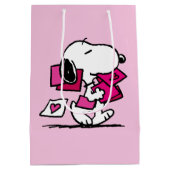 pinda's | VALENTIJNSDAG | Snoopie met Valentijnse  Medium Cadeauzakje (Achterkant)