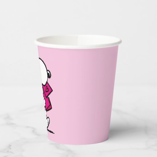 pinda's | VALENTIJNSDAG | Snoopie met Valentijnse  Papieren Bekers (Links)